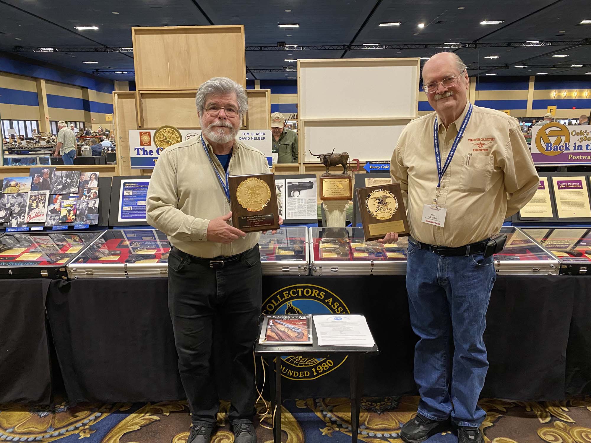 25th Annual NRA National Gun Collectors Show Awards - Tom Glaser & David Helber - Combined Arms Outstanding Exhibit Award